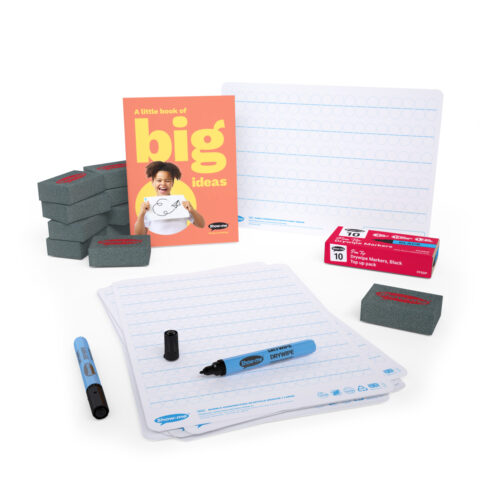 Bubble Handwriting Double-sided A4 Mini Whiteboards - 10, With Accessories