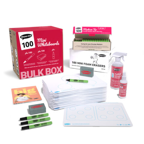 Hungarian Five Frame Double-sided A4 Mini Whiteboards - 100, With Accessories