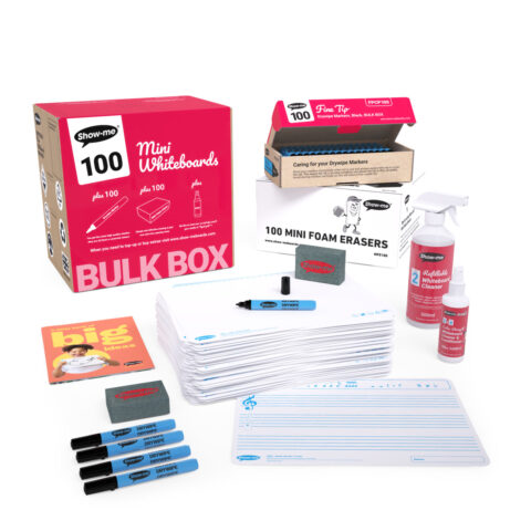 Music Staves Double-sided A4 Mini Whiteboards - 100, Boards Only