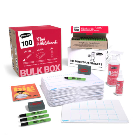 Tens Frame Double-sided A4 Mini Whiteboards - 100, With Accessories