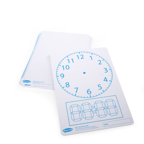 Clockface Double-sided A4 Mini Whiteboards - 10, Boards Only