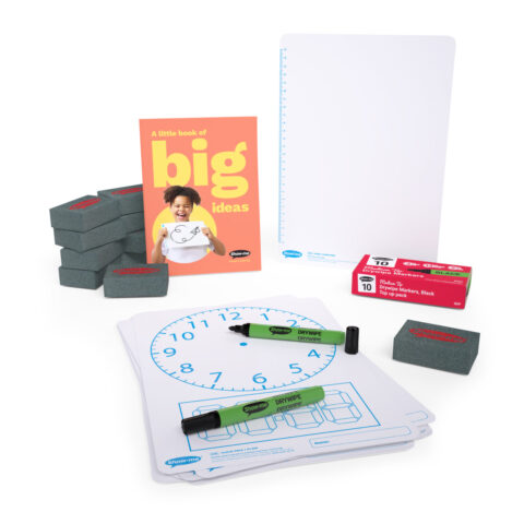 Clockface Double-sided A4 Mini Whiteboards - 10, With Accessories