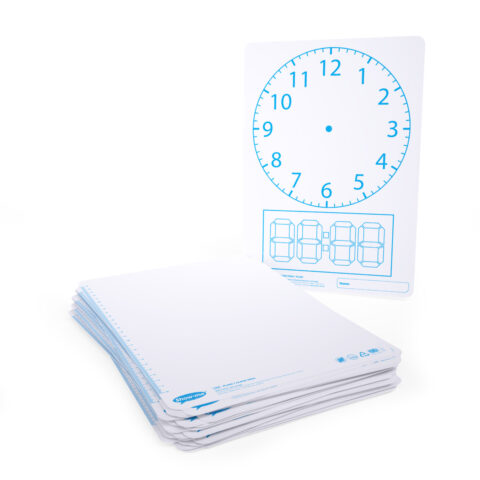 Clockface Double-sided A4 Mini Whiteboards - 35, Boards Only
