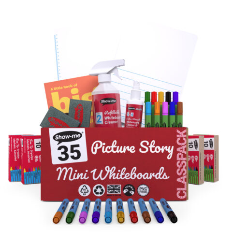 Picture Story Double-sided A4 Mini Whiteboards - 35, With Accessories