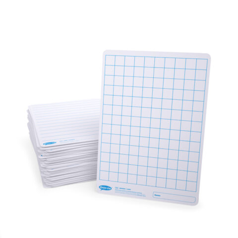 Gridded/Lined Double-sided A4 Mini Whiteboards - 100, Boards Only
