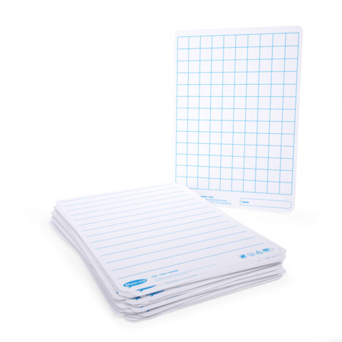 Gridded/Lined Double-sided A4 Mini Whiteboards - 35, Boards Only