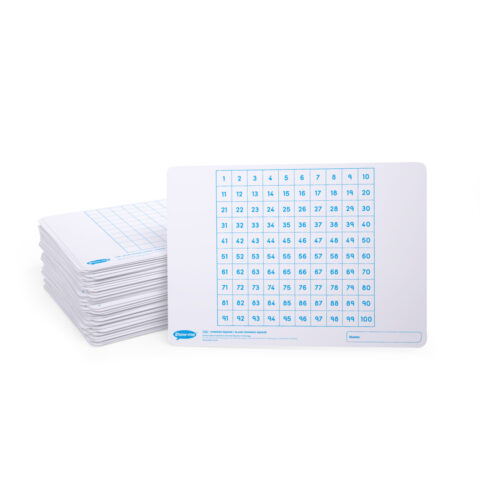 Hundred Square Double-sided A4 Mini Whiteboards - 100, Boards Only