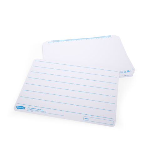 Landscape Lined Double-sided A4 Mini Whiteboards - 10, Boards Only
