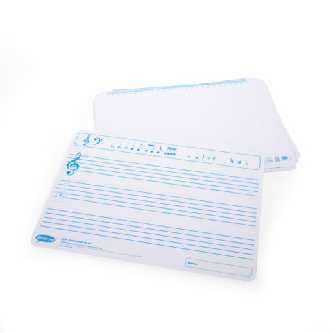 Music Staves Double-sided A4 Mini Whiteboards - 10, Boards Only