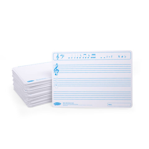 Music Staves Double-sided A4 Mini Whiteboards - 100, With Accessories