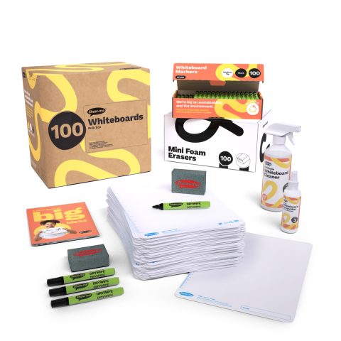 Plain Double-sided A4 Mini Whiteboards - 100, With Accessories