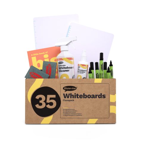 Plain Double-sided A4 Mini Whiteboards - 35, With Accessories
