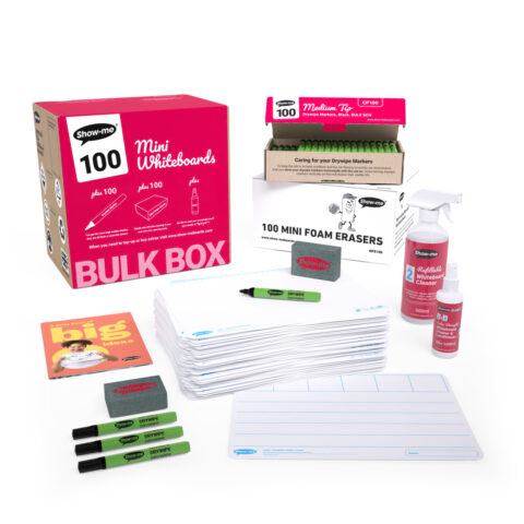 6-Frame Phoneme Double-sided A4 Mini Whiteboards - 100, With Accessories