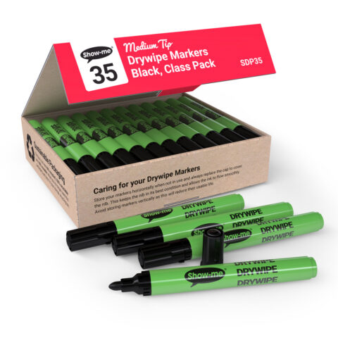 Medium Tip Whiteboard Markers – Black - 35