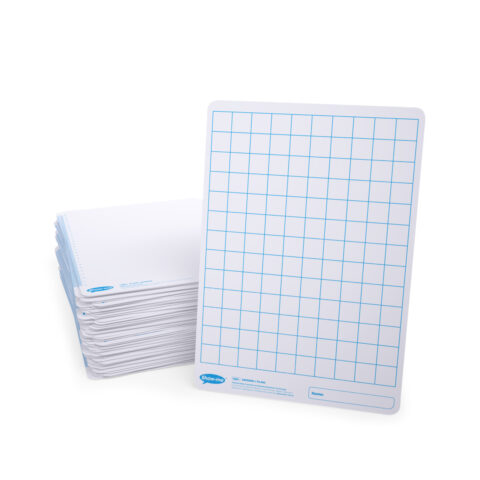 Gridded Double-sided A4 Mini Whiteboards - 100, Boards Only