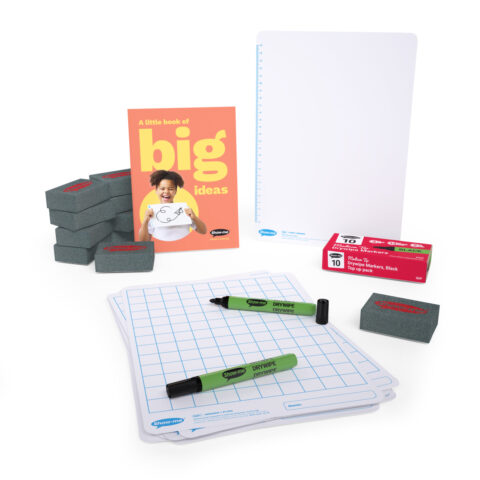 Gridded Double-sided A4 Mini Whiteboards - 10, With Accessories