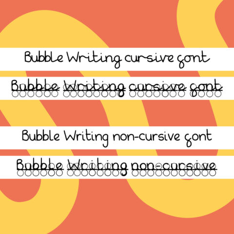 Bubble Handwriting Scaffold Font Package