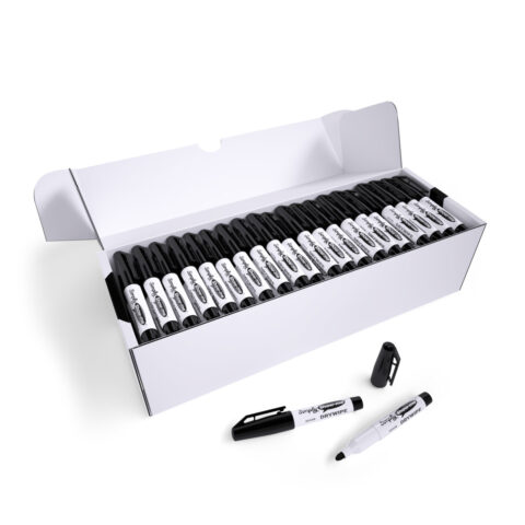 Mini Barrel Whiteboard Markers – Black - 100
