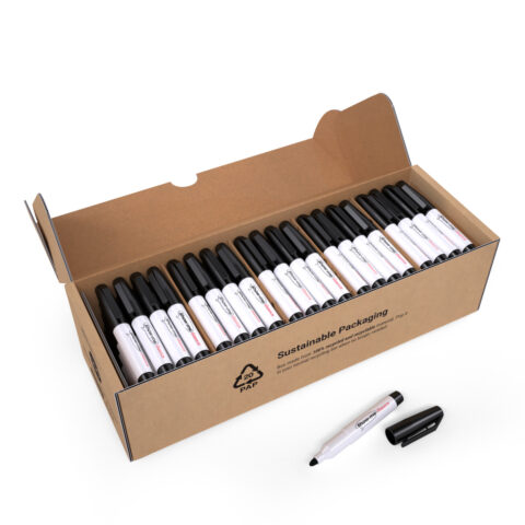 Mini Barrel Whiteboard Markers – Black - 100