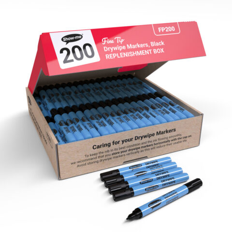 Fine Tip Whiteboard Markers – Black - 200
