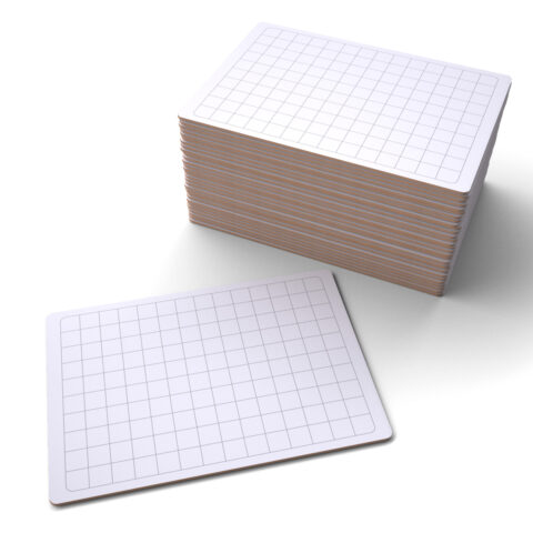 Gridded Rigid Double-sided A4 Mini Whiteboards - 30, Boards Only
