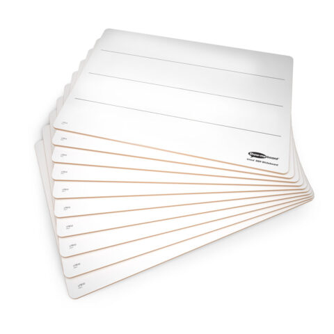 Lined Rigid Double-sided A4 Mini Whiteboards - 10, Boards Only