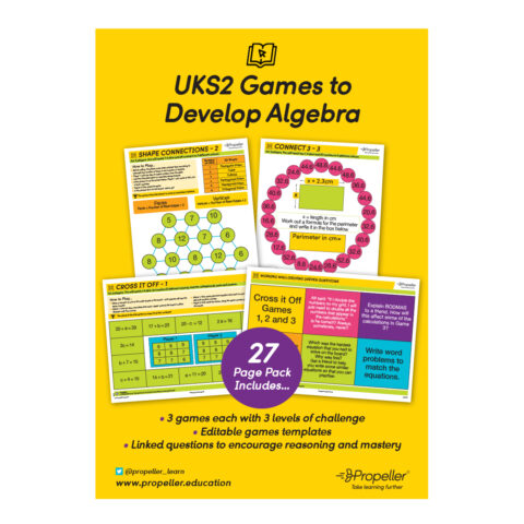 UKS2 Games to Develop Algebra (with Editable Templates)