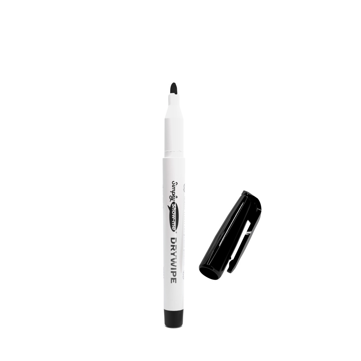 Slim Barrel Recycled Plastic Whiteboard Markers - Black - 200 - Image 7