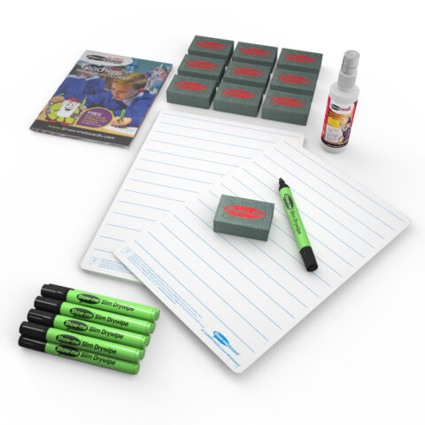Lined Supertough A4 Mini Whiteboards - 10, With Accessories