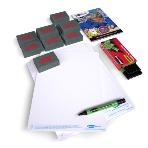 Plain Supertough A4 Mini Whiteboards - 10, With Accessories