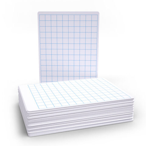 Gridded Super-flexible A4 Mini Whiteboards - 100, Boards Only