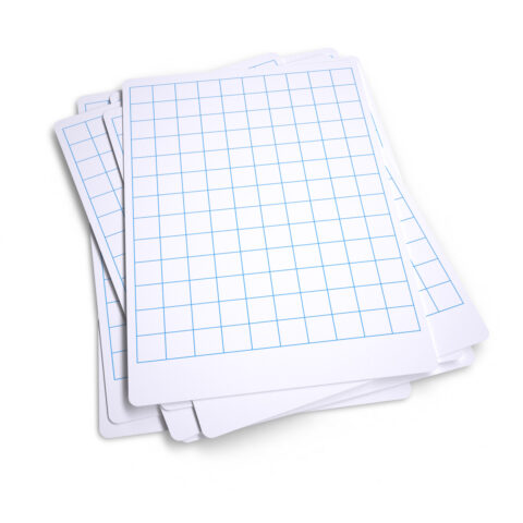 Gridded Super-flexible A4 Mini Whiteboards - 10, Boards Only