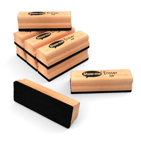Wooden-handled Whiteboard Eraser - 12, Large