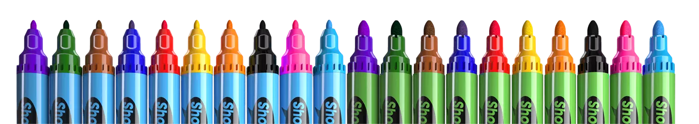 Colourful Show-me whiteboard markers